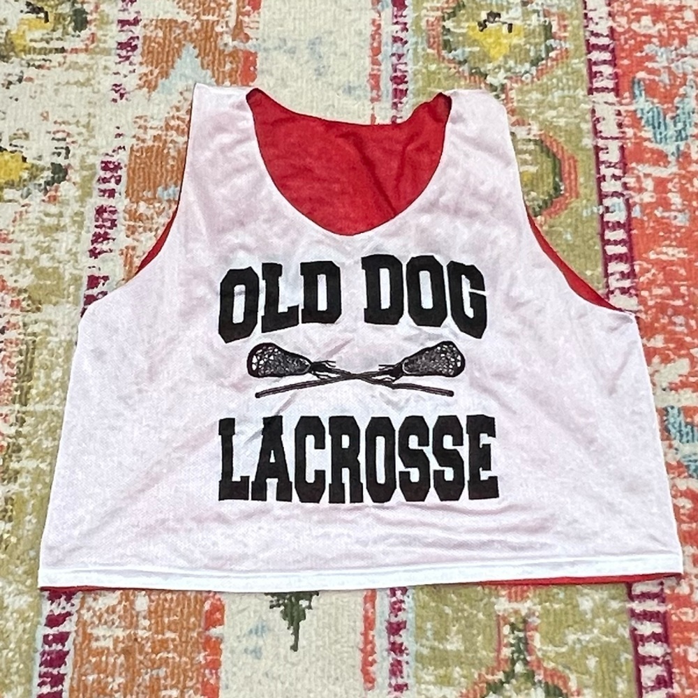 Men's Red and White Jersey